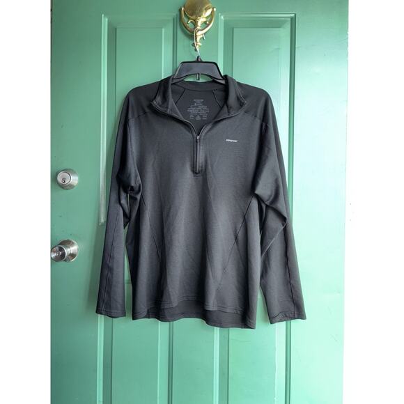 Patagonia Large Capilene 2 Base Layer 1/2 Zip Mens Large Pullover Black - Picture 2 of 8